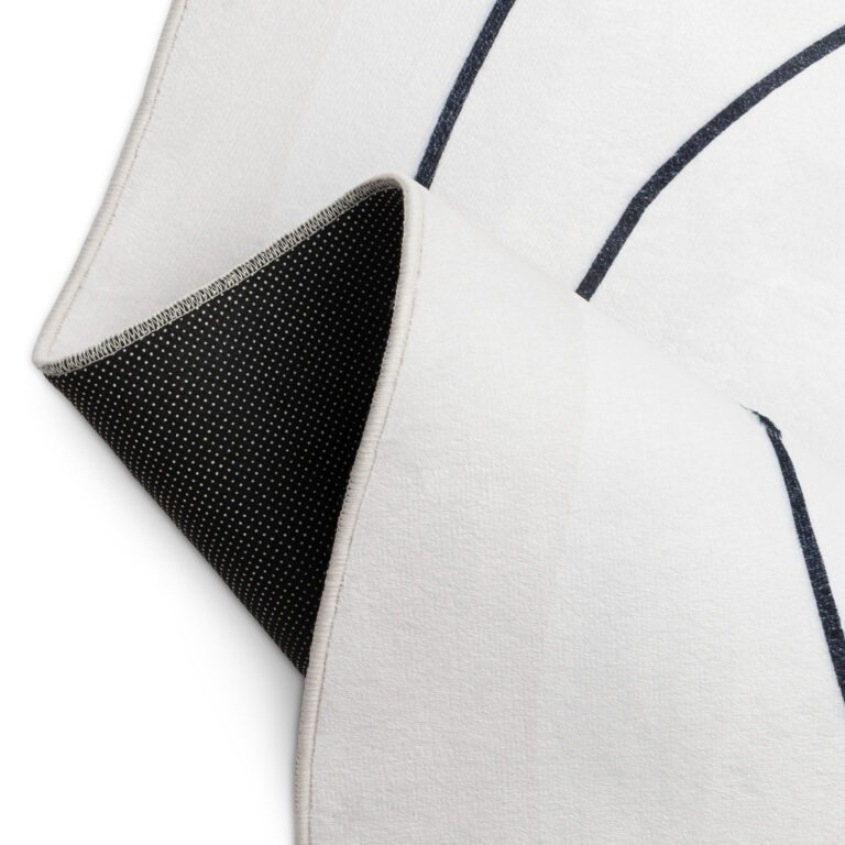 Teppich Wisp Mit Unregelmäßiger Form Weiß Linien