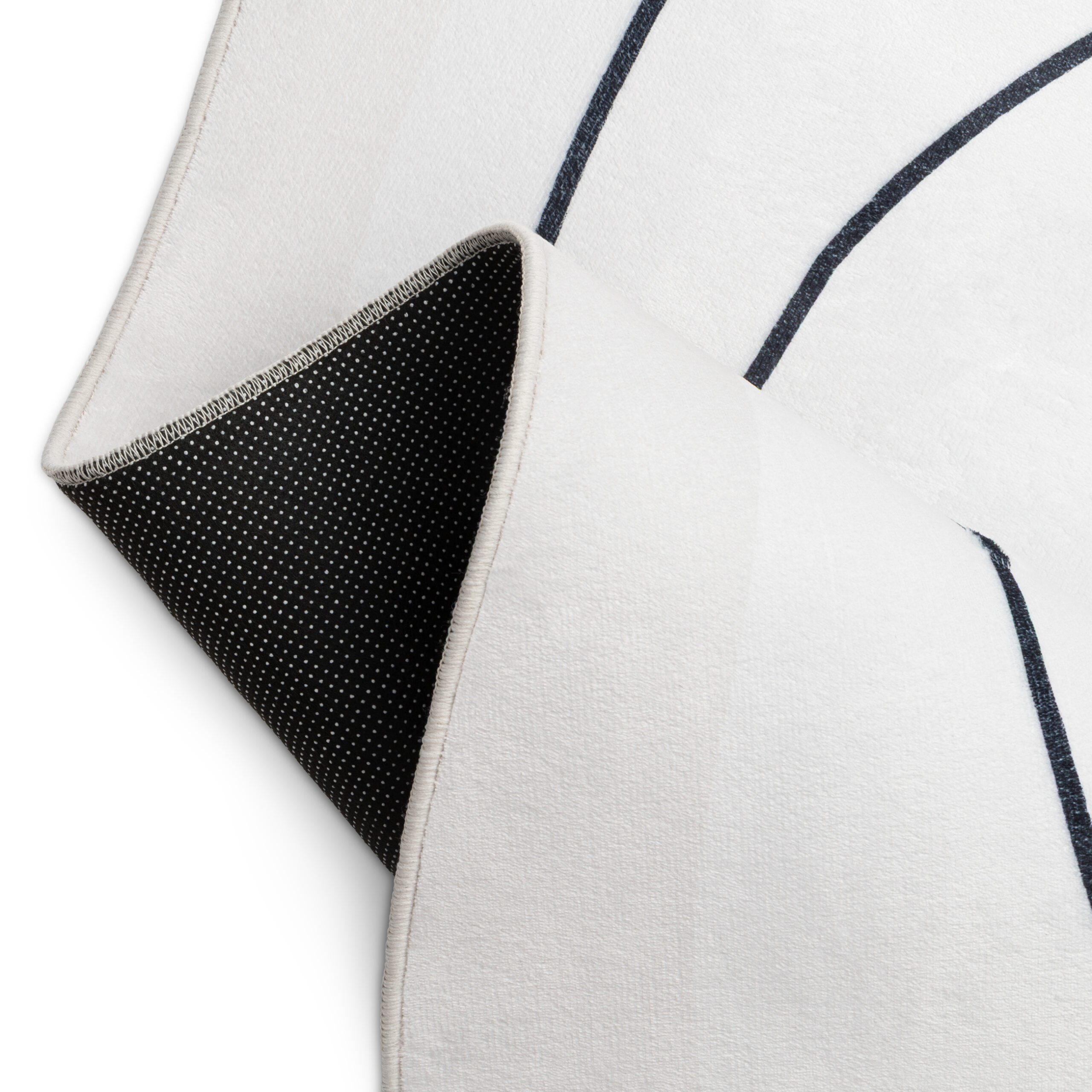 Teppich Wisp Mit Unregelmäßiger Form Weiß Linien