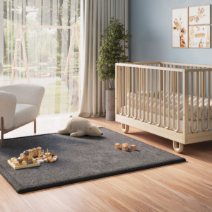 Kinderteppich Fluffin Quadratisch Dunkelgrau