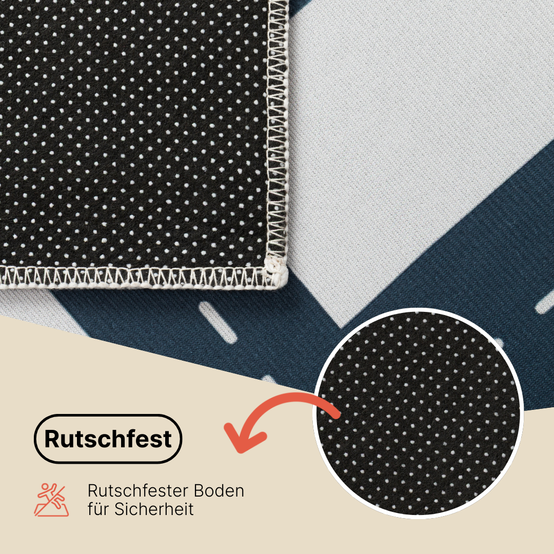 Kinderteppich Snooki Pastellstraßen Beige Rutschfest