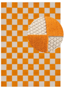 Outdoor Teppich Checker Creme Orange