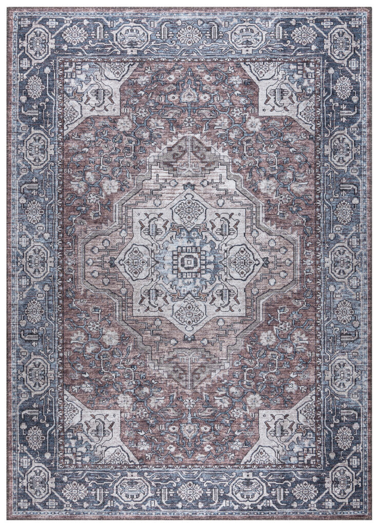 Teppich Dubai Marineblau Vintage Rutschfest
