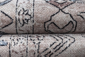 Teppich Dubai Grau Beige Vintage Rutschfest