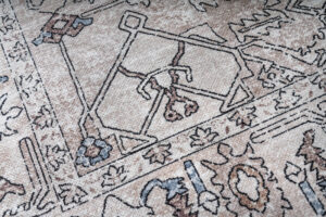 Teppich Dubai Grau Beige Vintage Rutschfest