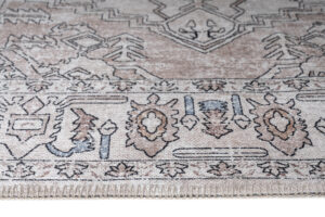 Teppich Dubai Grau Beige Vintage Rutschfest