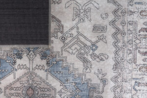 Teppich Dubai Grau Beige Vintage Rutschfest