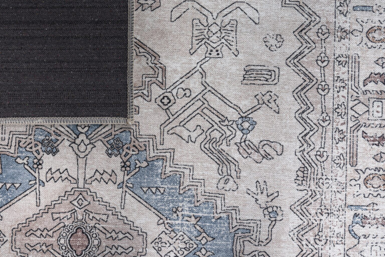 Teppich Dubai Grau Beige Vintage Rutschfest