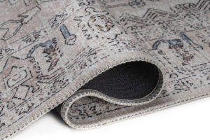 Teppich Dubai Grau Beige Vintage Rutschfest