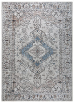 Teppich Dubai Grau Beige Vintage Rutschfest