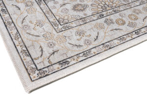 Teppich Dubai Beige Blumenmotiv Rutschfest