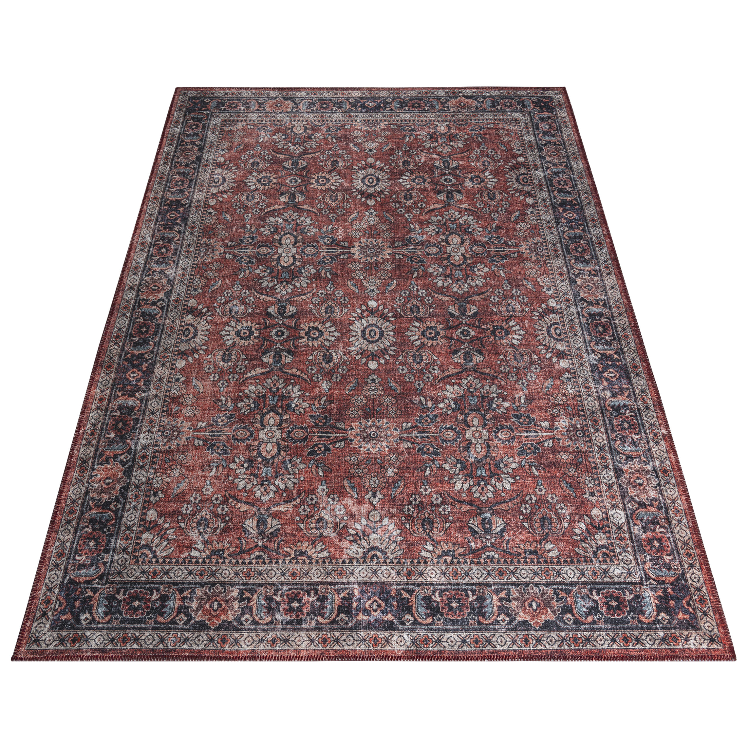 Teppich Dubai Rot Ornamente Rutschfest