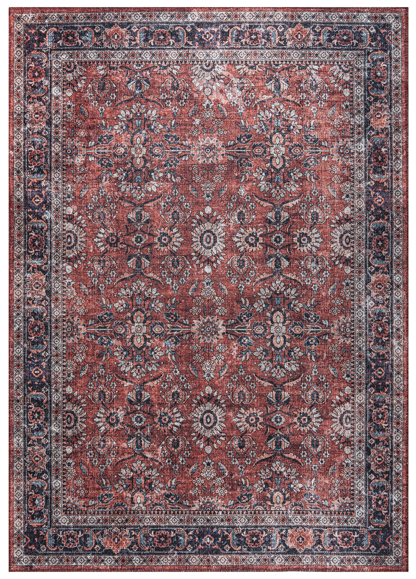 Teppich Dubai Rot Ornamente Rutschfest