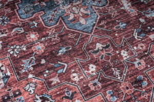 Teppich Dubai Rot Marineblau Rutschfest