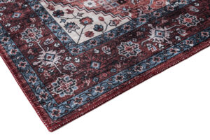Teppich Dubai Rot Marineblau Rutschfest