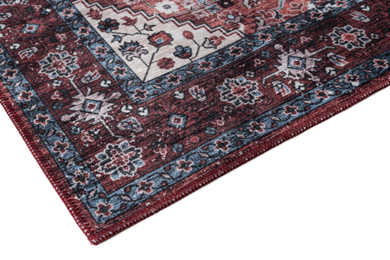 Teppich Dubai Rot Marineblau Rutschfest
