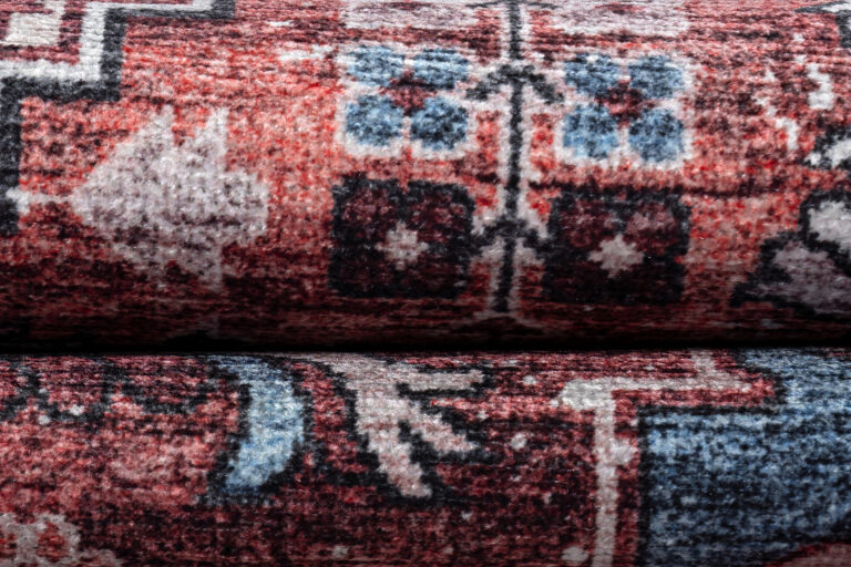 Teppich Dubai Rot Marineblau Rutschfest
