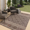 Teppich Outdoor Melissa Dunkelbraun Geometrisch