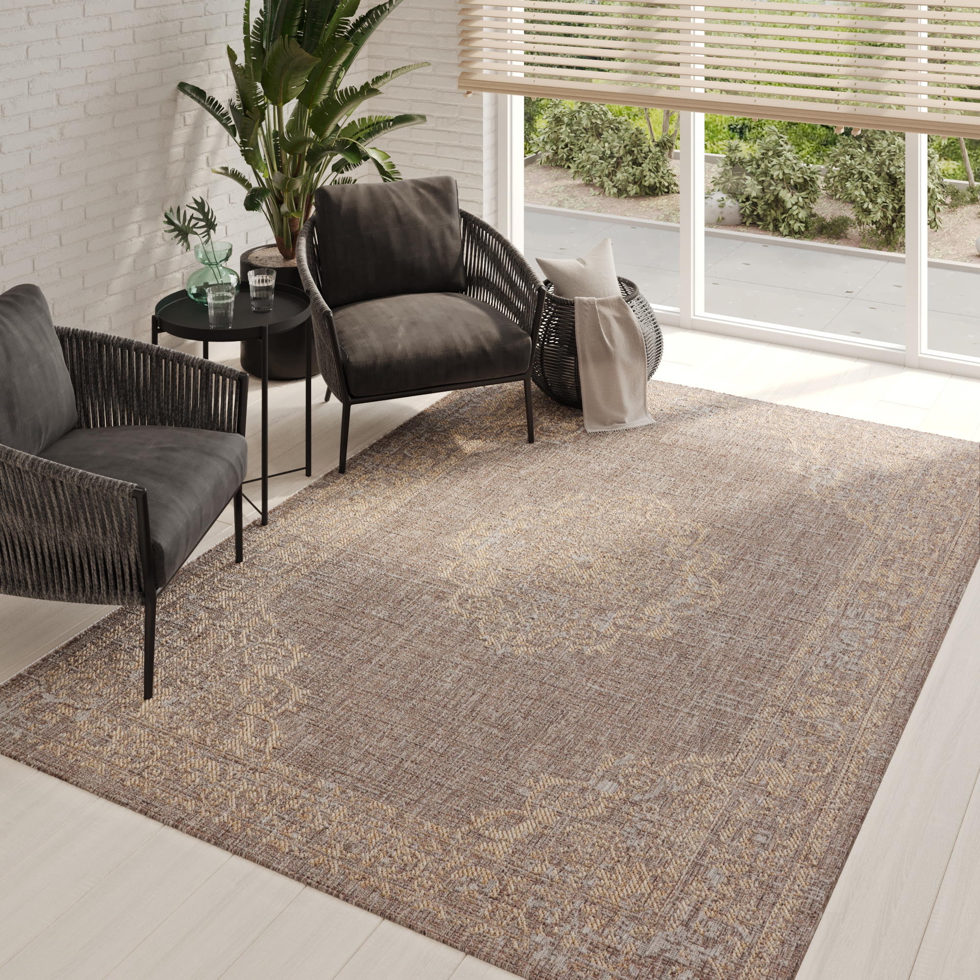 Teppich Outdoor Melissa Braun Vintage
