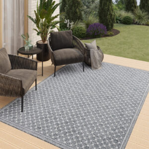 Teppich Outdoor Melissa Blau Rauten