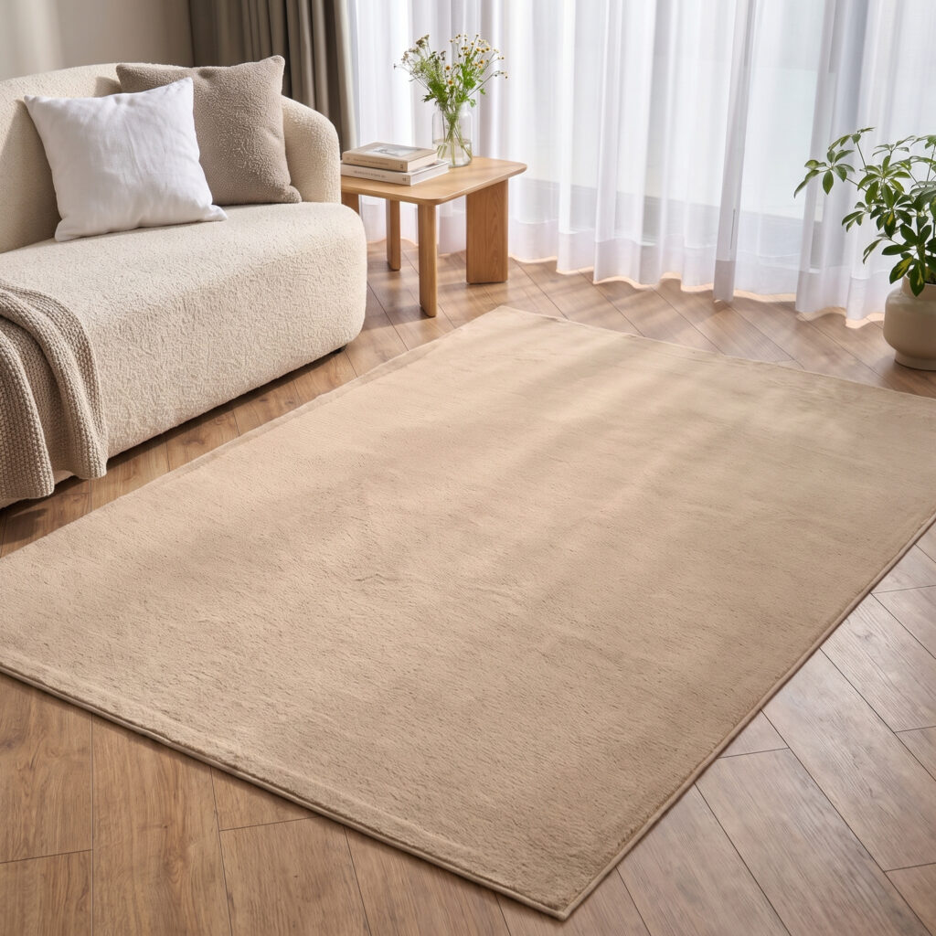 Teppich Lumi Beige Rutschfest