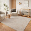 Teppich Lumi Quadratisch Creme Rutschfest