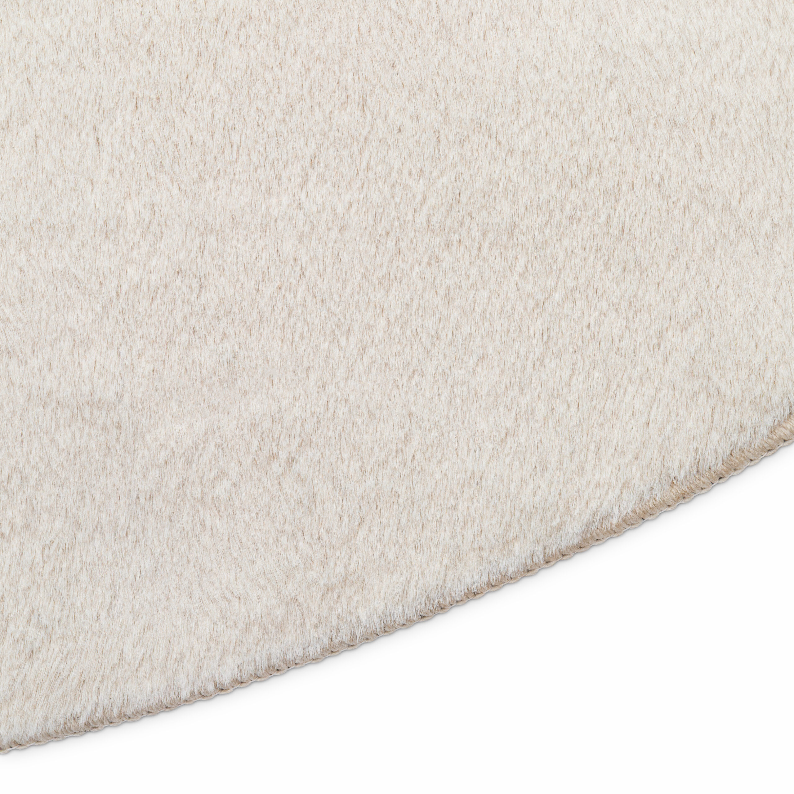 Teppich Lumi Rund Creme Rutschfest