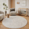Teppich Lumi Rund Creme Rutschfest