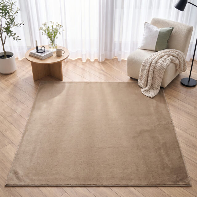 Teppich Lumi Quadratisch Braun Rutschfest
