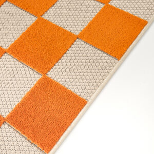 Outdoor Teppich Checker Creme Orange