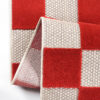 Outdoor Teppich Checker Creme Rot