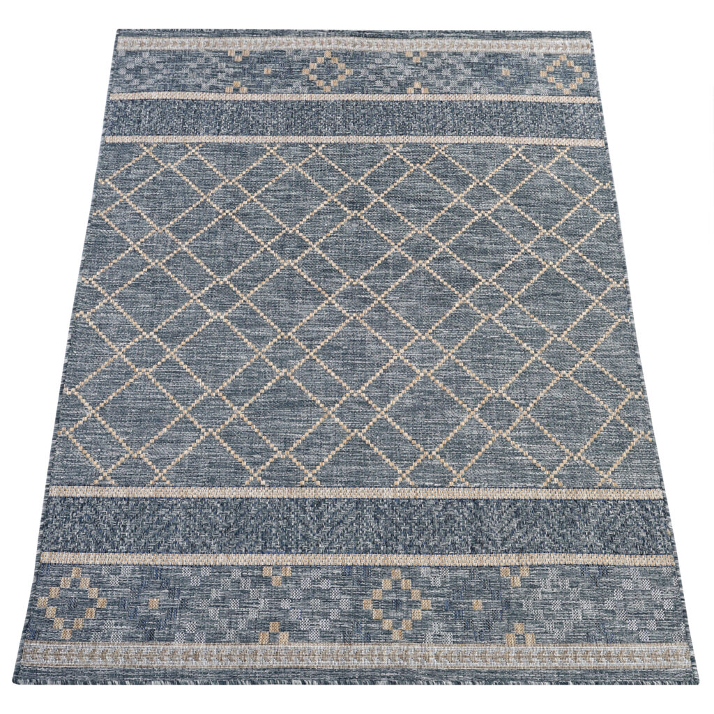 Teppich Outdoor Melissa Blau Geometrisch