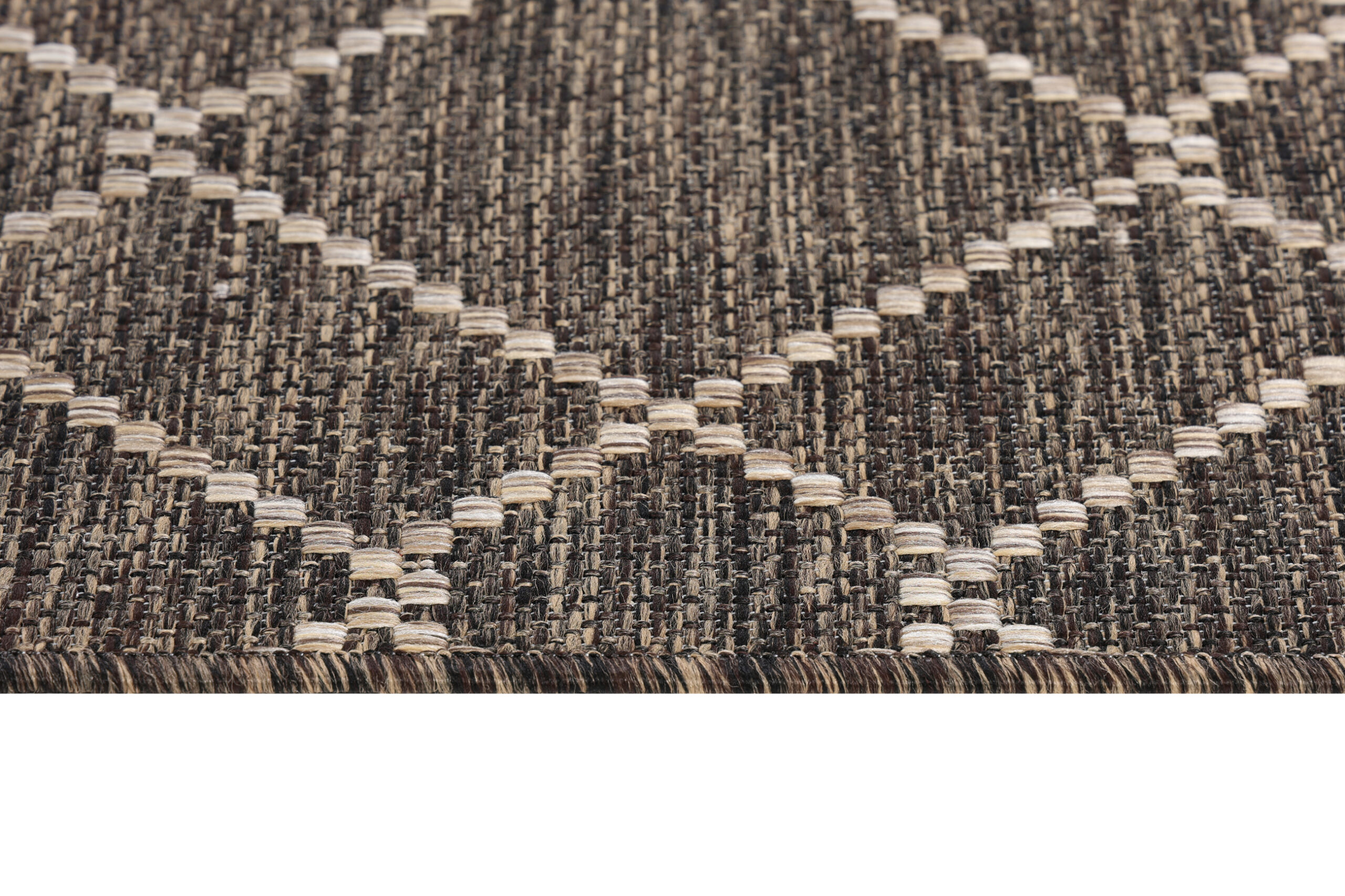 Teppich Outdoor Melissa Dunkelbraun Geometrisch