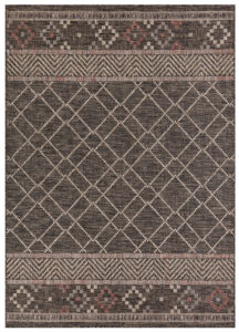 Teppich Outdoor Melissa Dunkelbraun Geometrisch