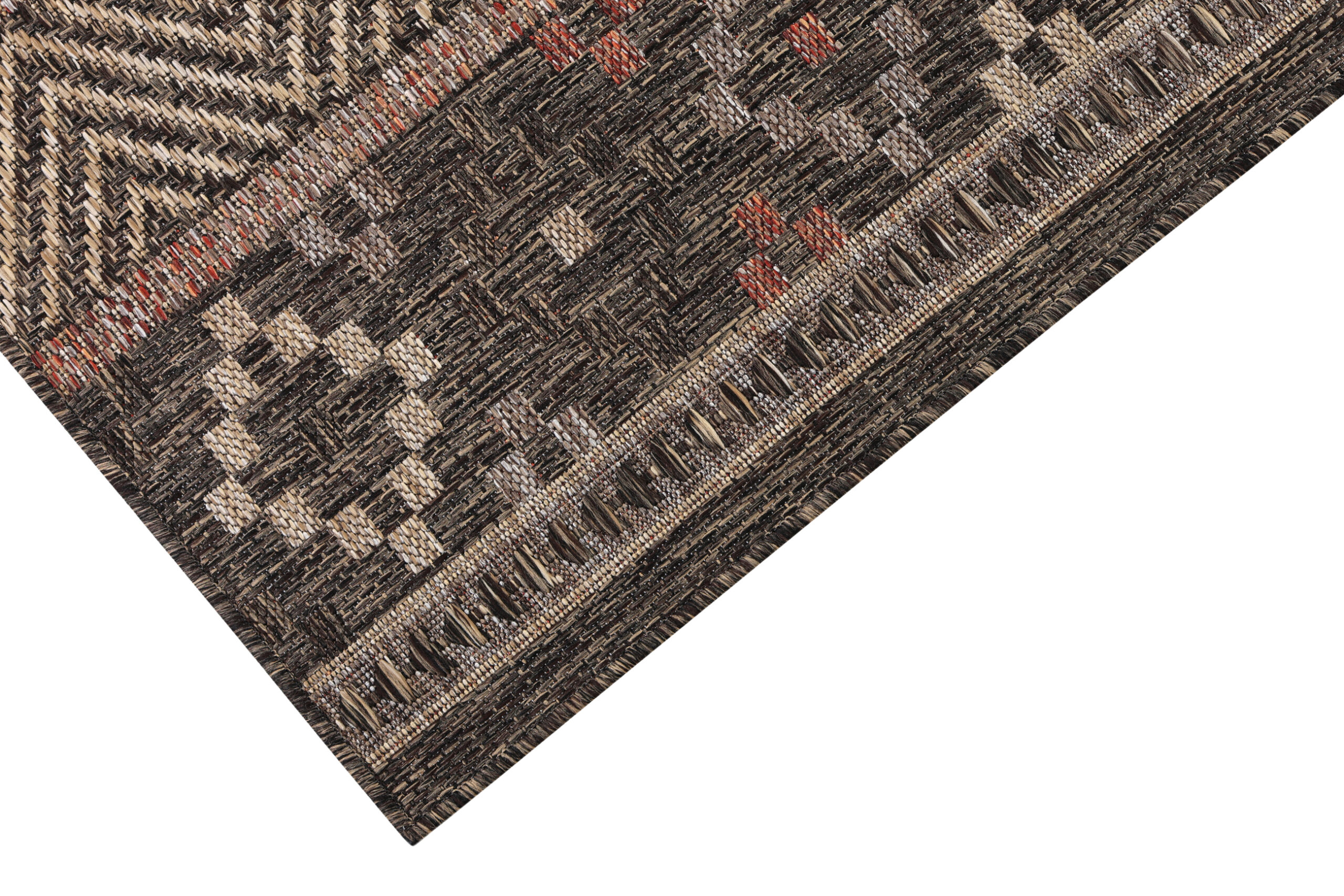 Teppich Outdoor Melissa Dunkelbraun Geometrisch