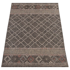 Teppich Outdoor Melissa Dunkelbraun Geometrisch