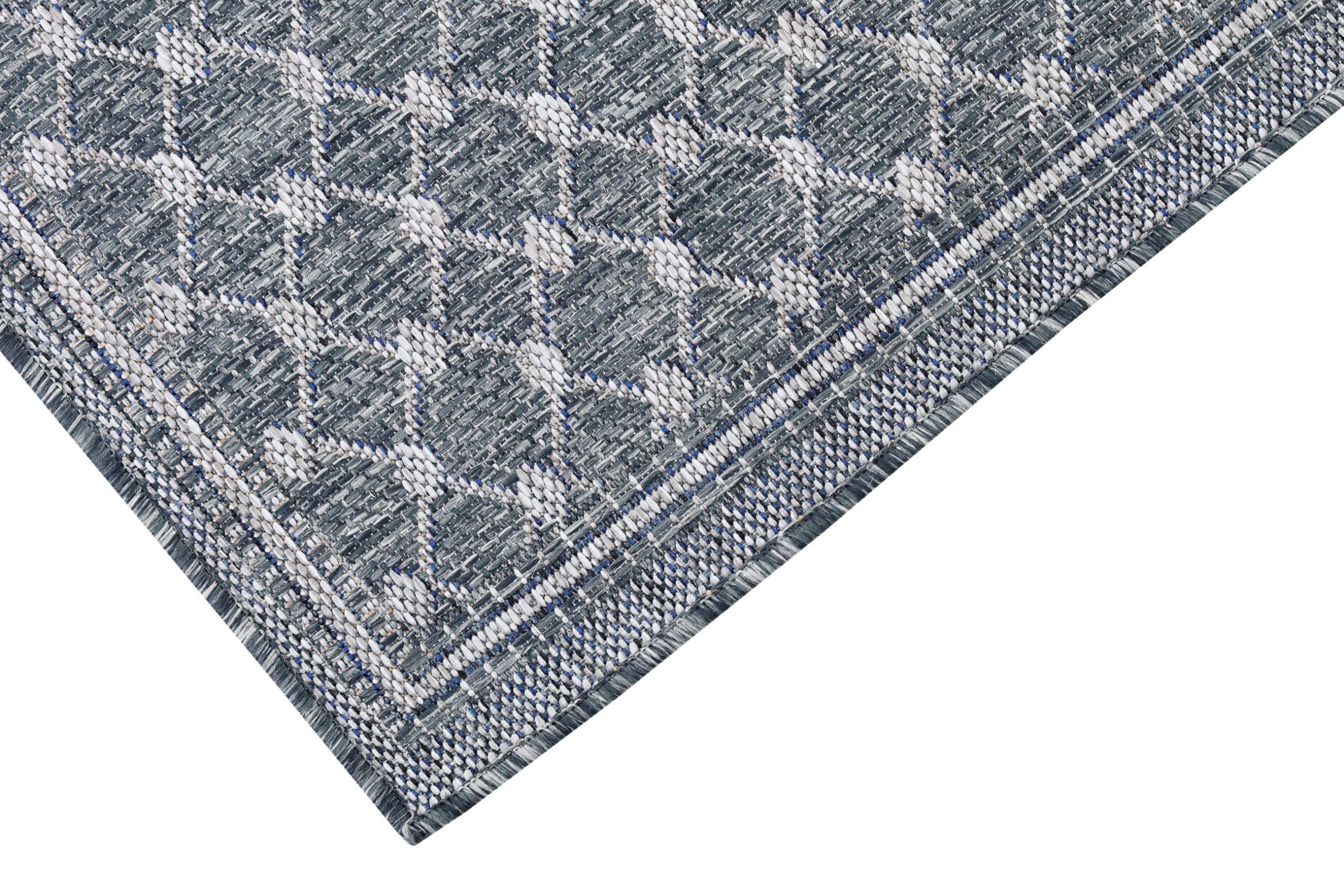 Teppich Outdoor Melissa Blau Rauten
