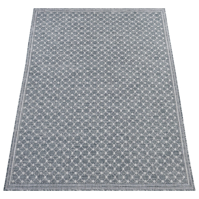 Teppich Outdoor Melissa Blau Rauten