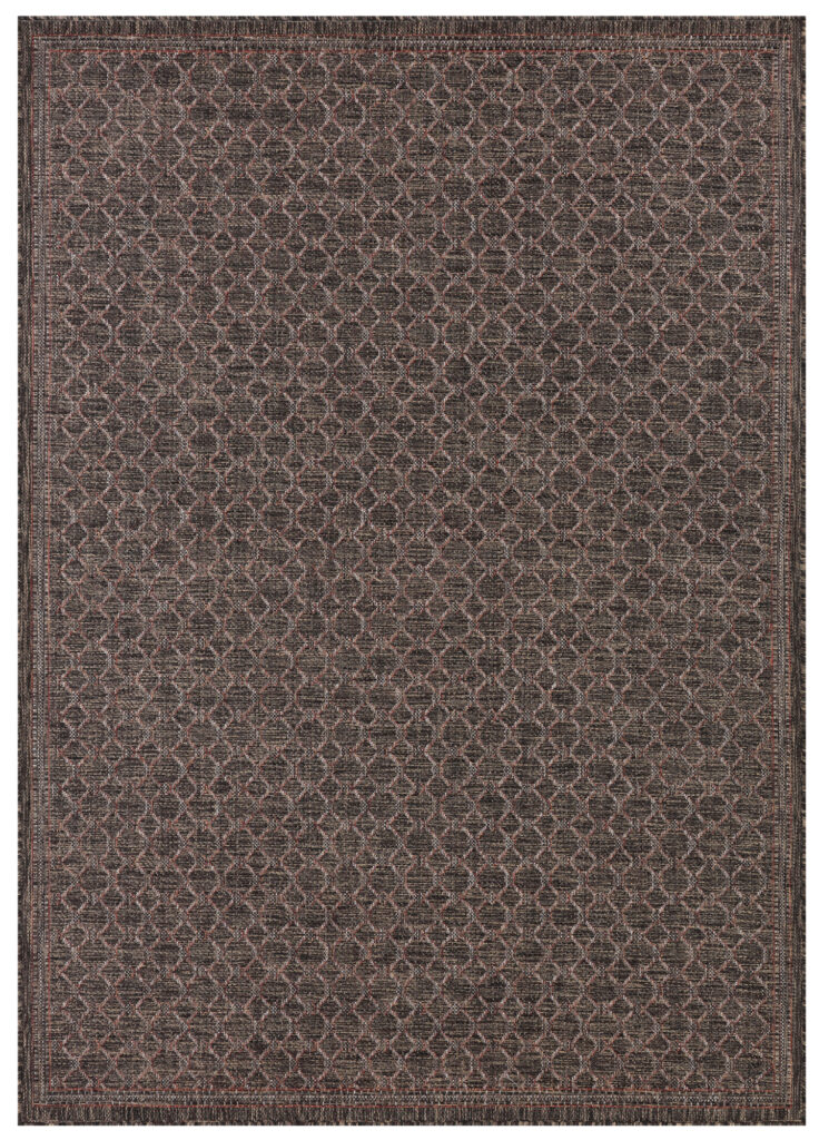 Teppich Outdoor Melissa Dunkelbraun Rauten