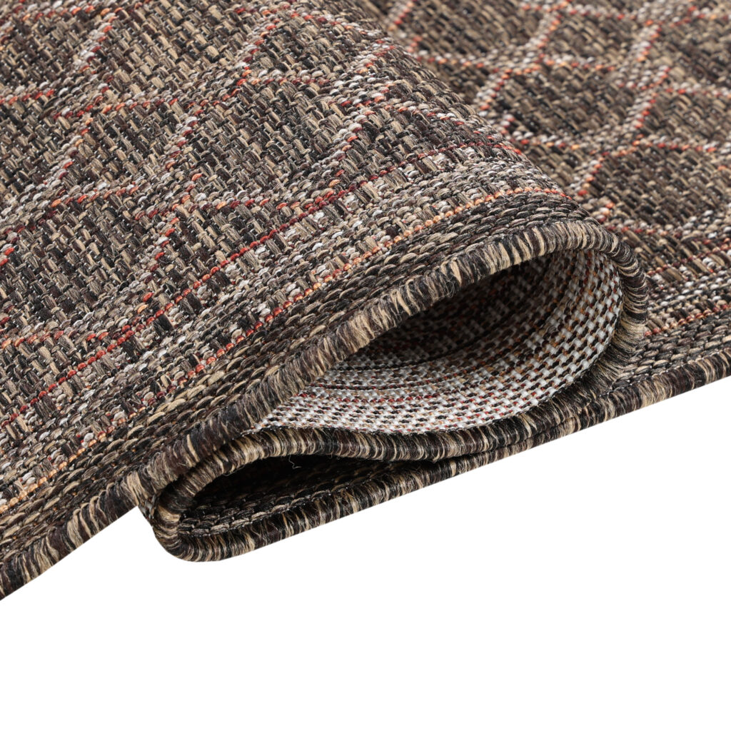 Teppich Outdoor Melissa Dunkelbraun Rauten