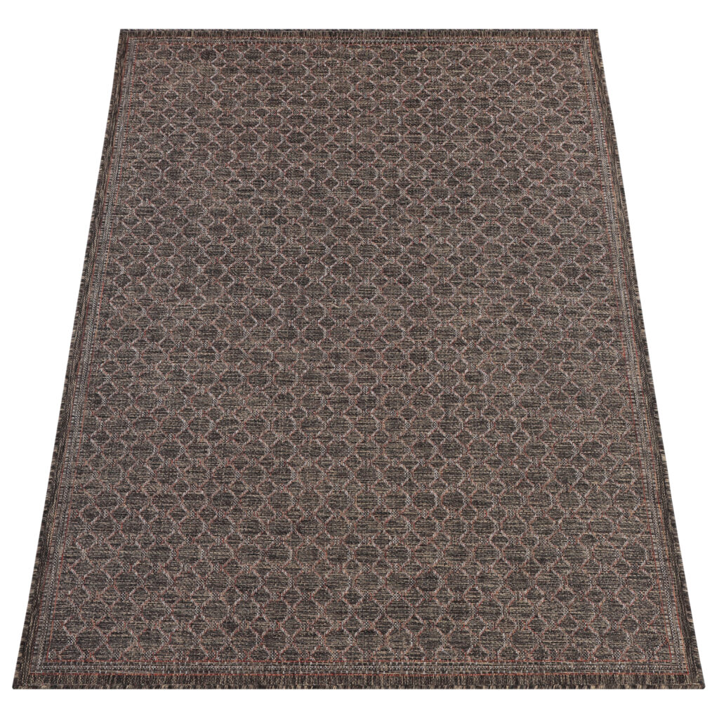 Teppich Outdoor Melissa Dunkelbraun Rauten