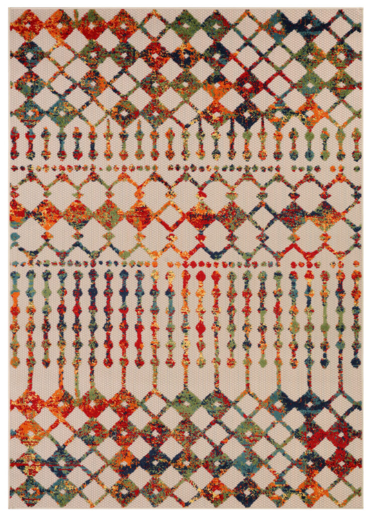 Teppich Outdoor Patio Mehrfarbig Geometrisch