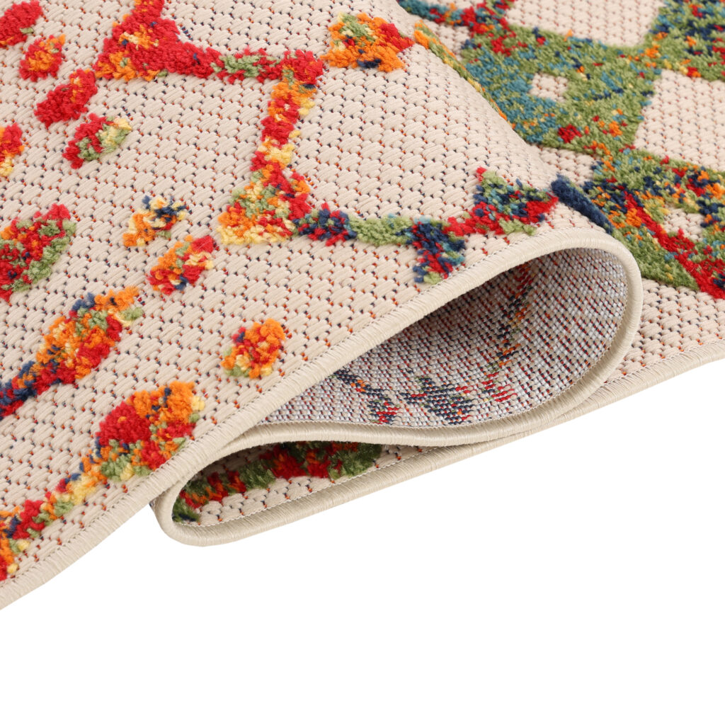 Teppich Outdoor Patio Mehrfarbig Geometrisch