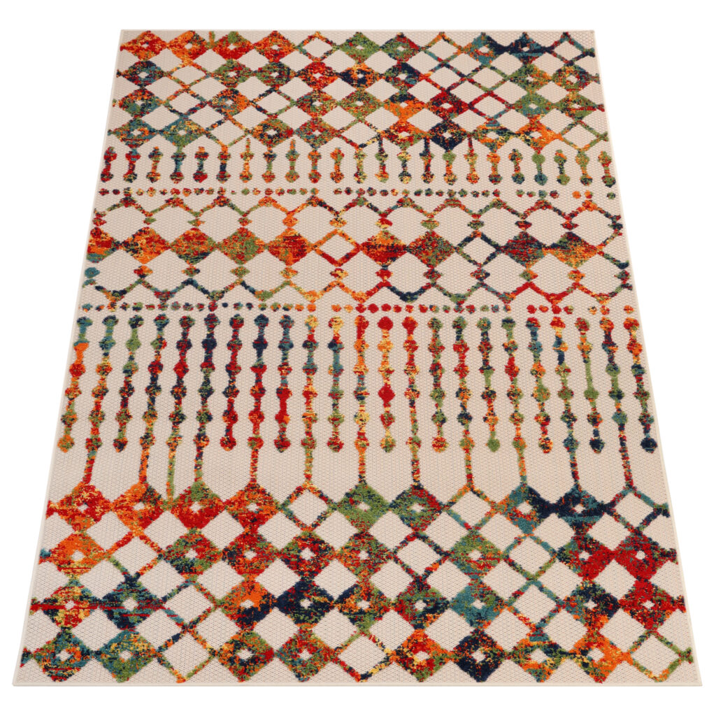 Teppich Outdoor Patio Mehrfarbig Geometrisch
