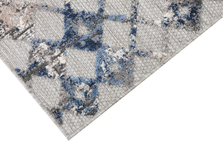 Teppich Outdoor Patio Grau Geometrisch