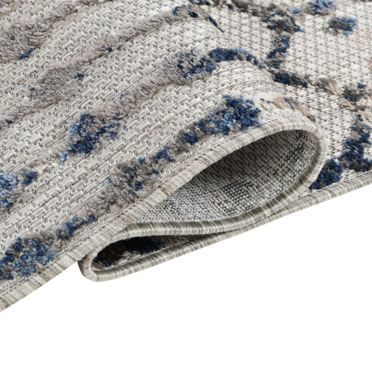 Teppich Outdoor Patio Grau Geometrisch