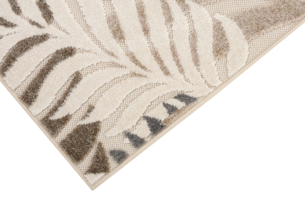 Teppich Outdoor Patio Beige Blätter