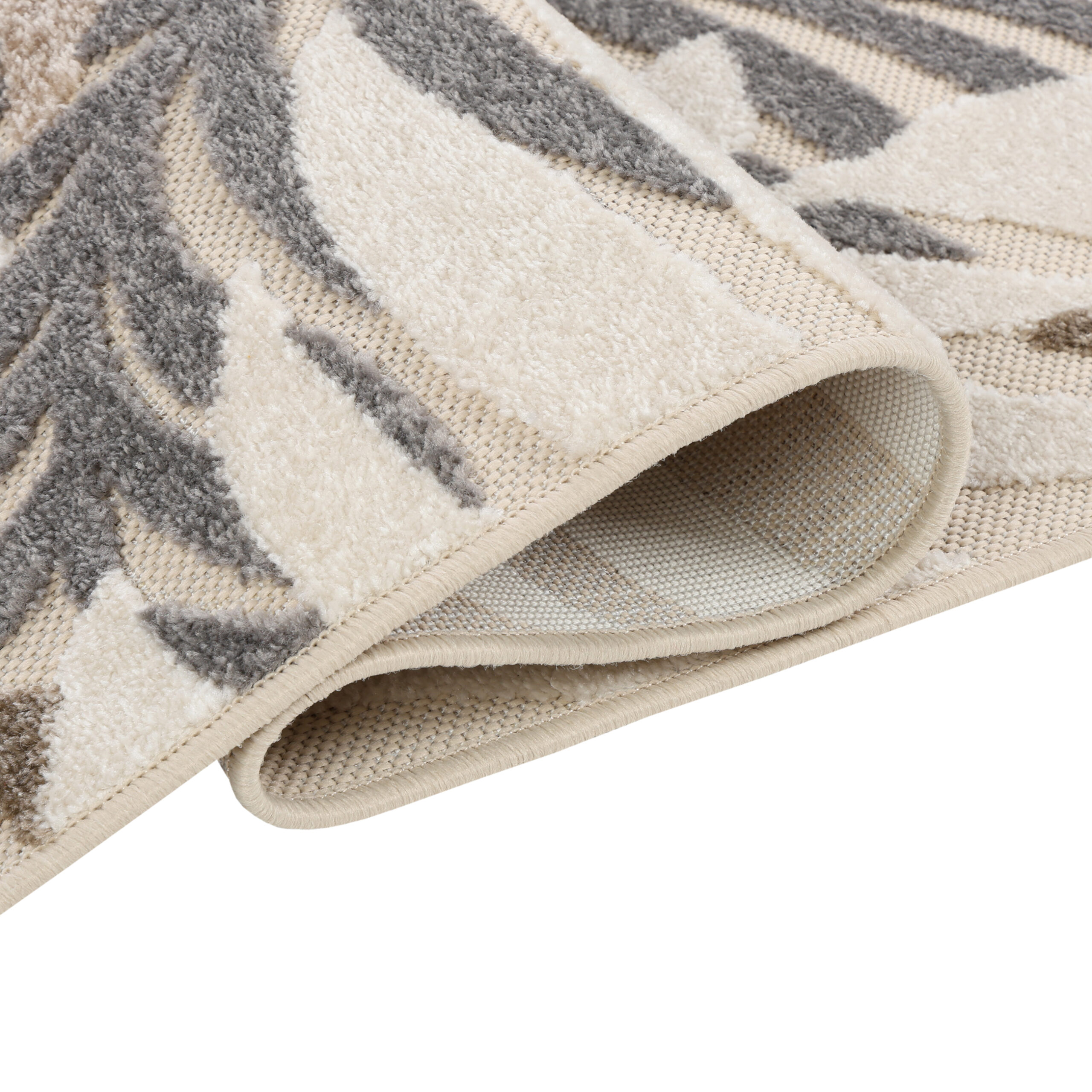 Teppich Outdoor Patio Beige Blätter