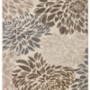 Teppich Outdoor Patio Beige Blumen