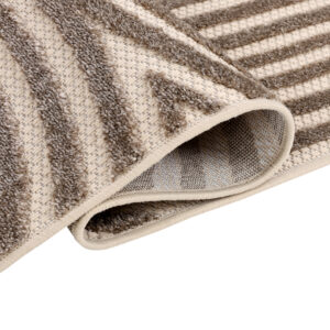 Teppich Outdoor Patio Beige Creme Linien