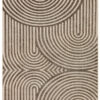 Teppich Outdoor Patio Beige Creme Linien